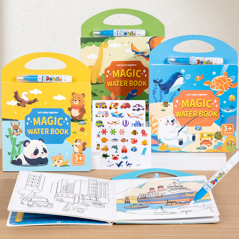 Reusable Water Magic Coloring Book - 마법의 책 물 그리기 몬테소리 장난감