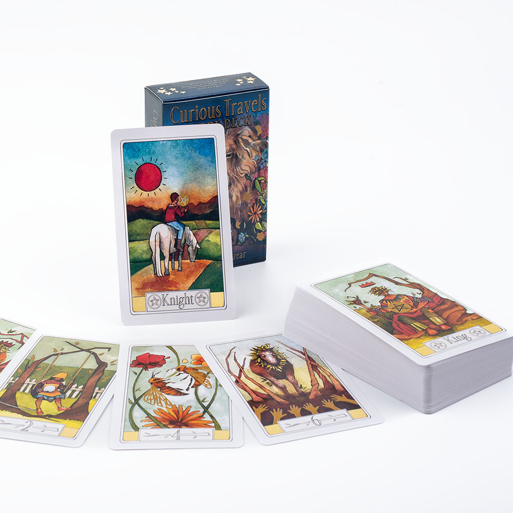 Tarot Deck With Guidebook - 호기심 많은 여행 타로 10.3*6cm 매력적인