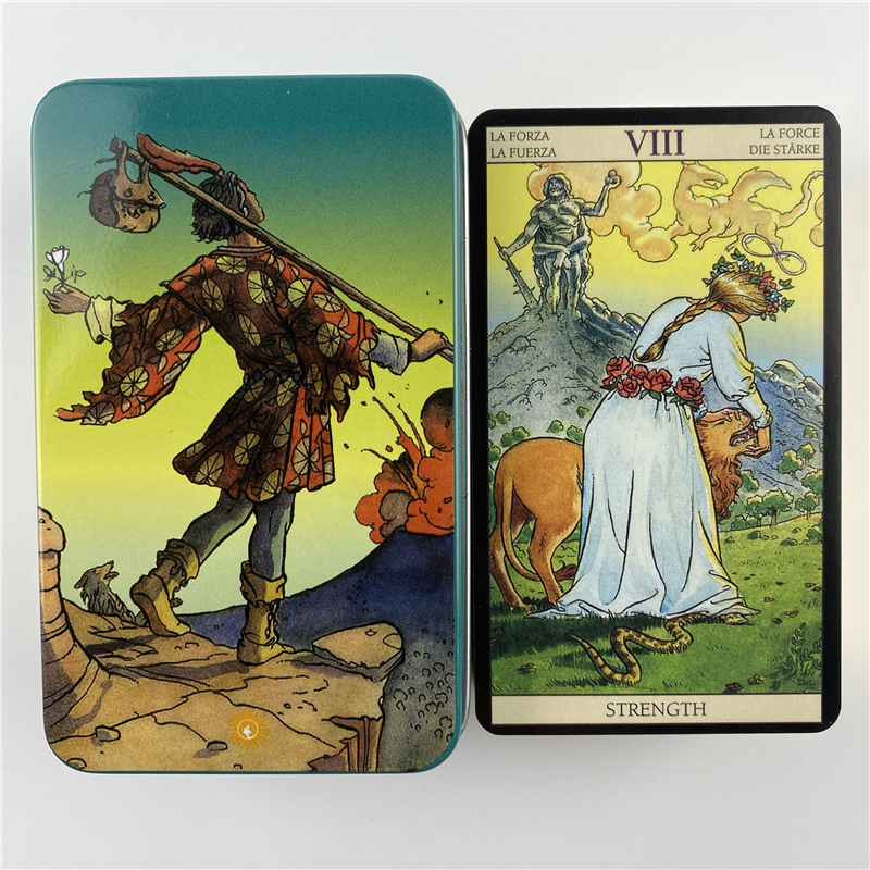 금속 상자 도금 한 에디션 백 라이더 타로 카드 데크  - Tarot Deck With Guidebook 리뷰 및 가격