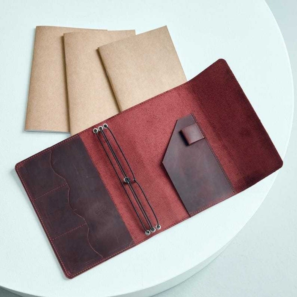 가죽 재질의 리필 가능한 노트북 정리함, 다용도 휴대용 - Vintage Leather Journal Notebook 리뷰 및 가격