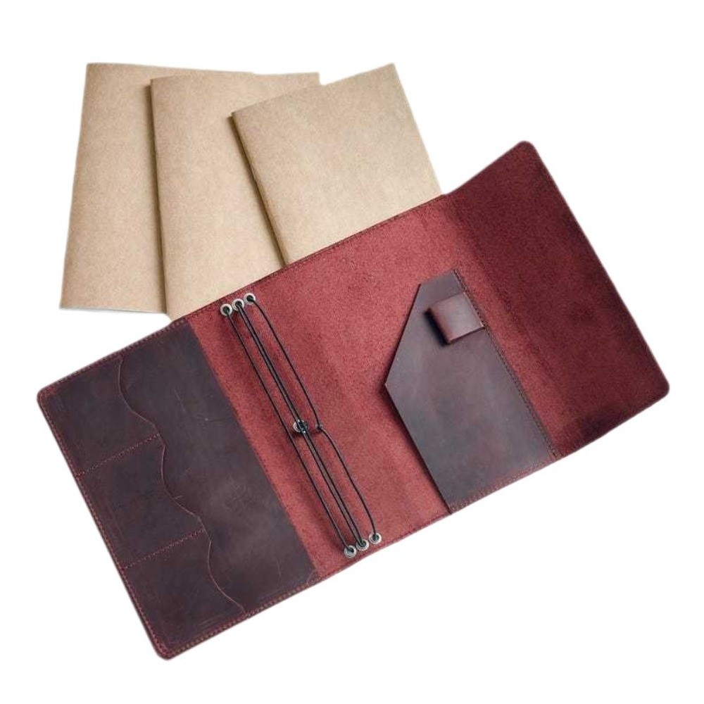 가죽 재질의 리필 가능한 노트북 정리함, 다용도 휴대용 - Vintage Leather Journal Notebook 리뷰 및 가격