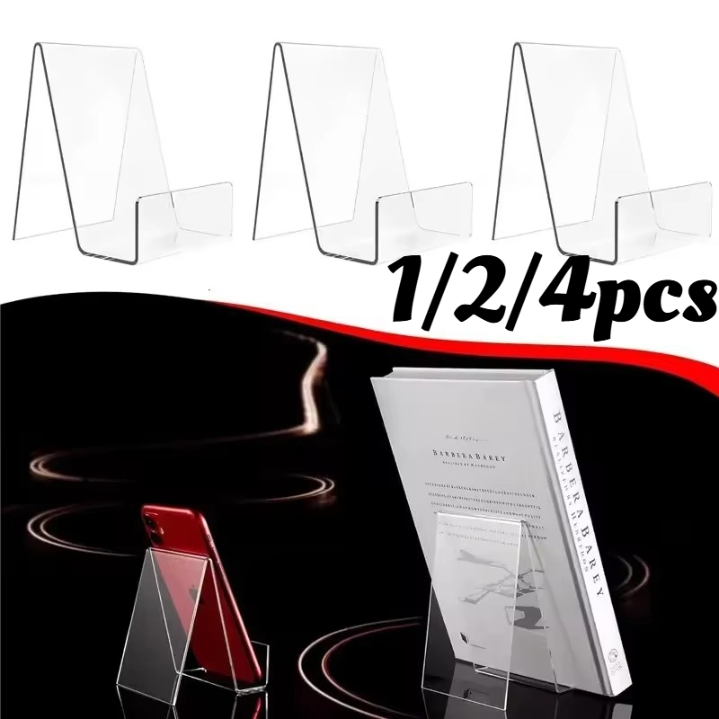 투명 아크릴 재질의 책 진열대 1개/2개/4개 세트 - - Clear Acrylic Book Stand Holder 리뷰 및 가격