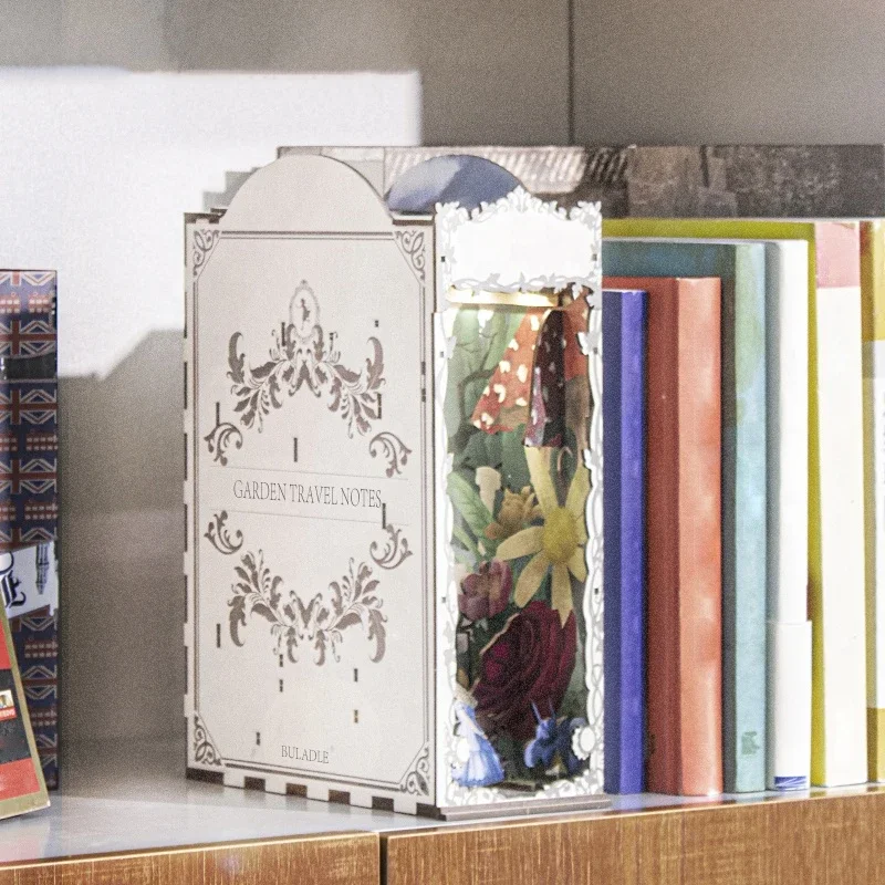 정원 여행 노트 북 엔드 책장 인형 집 DIY 나무 책 - Diy Wooden Book Nook Kit Shelf Insert 리뷰 및 가격