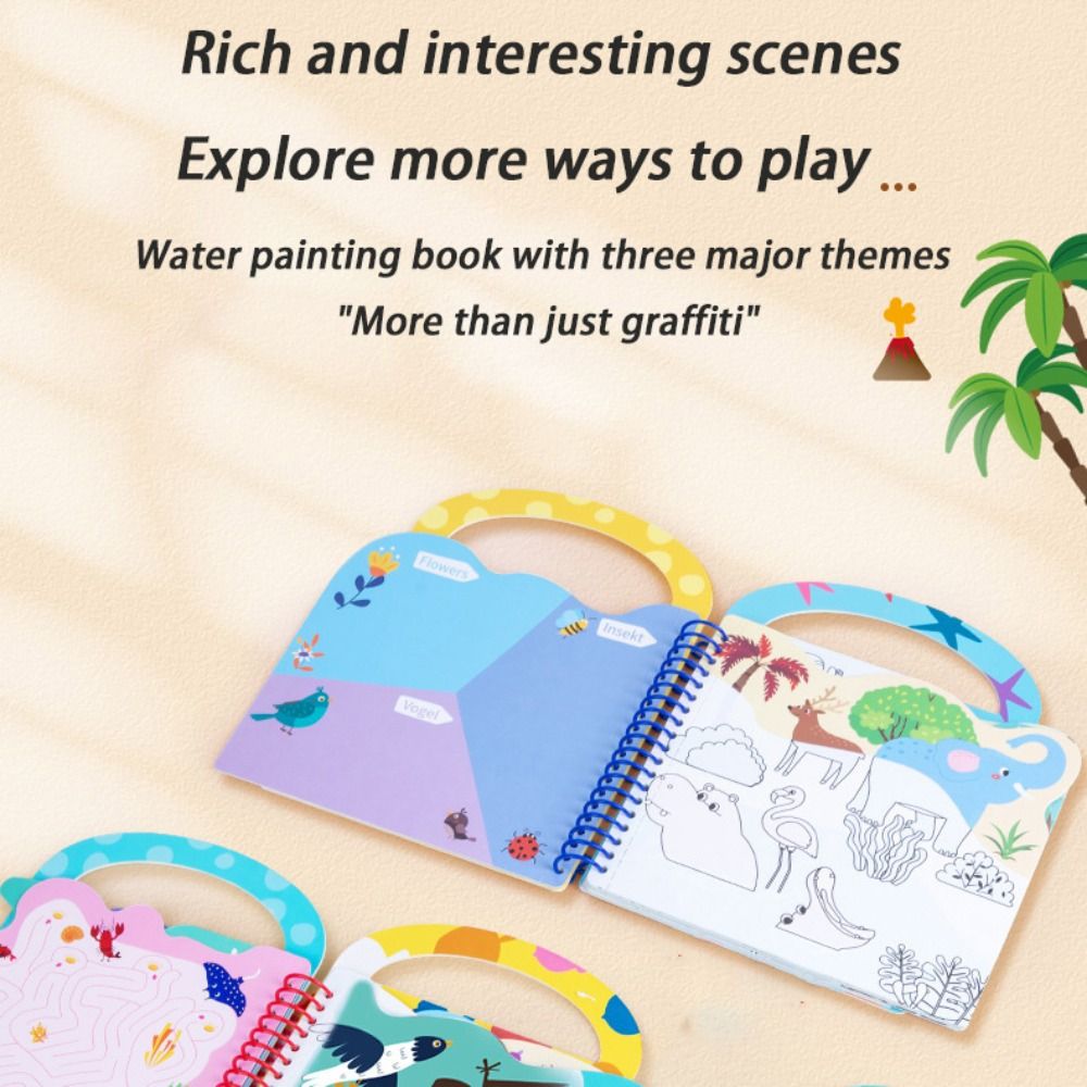 재사용 가능한 물 그림책 몬테소리 투명 수채화 물 그림 - Reusable Water Magic Coloring Book 리뷰 및 가격